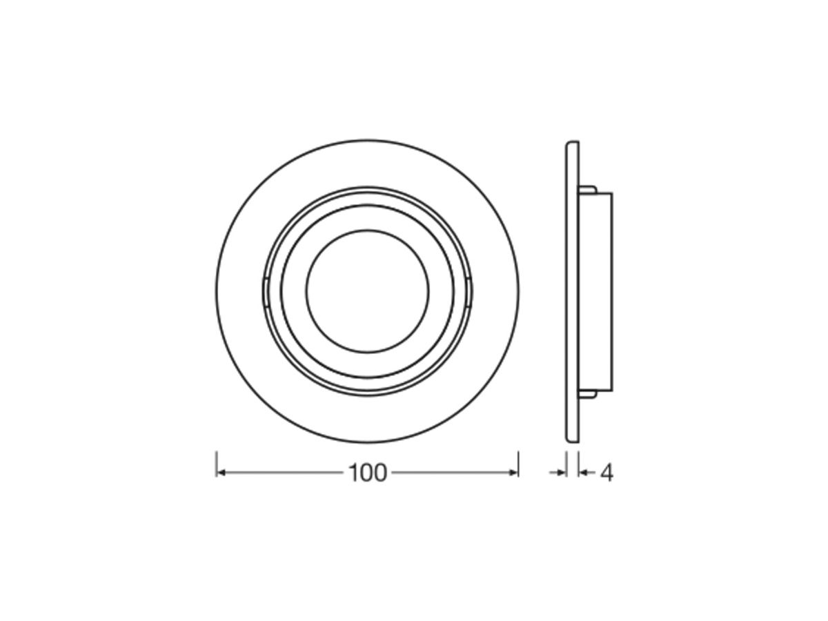 Abdeckring LEDVANCE COMBO ADJ Kunststoff Ø86×3mm nickel