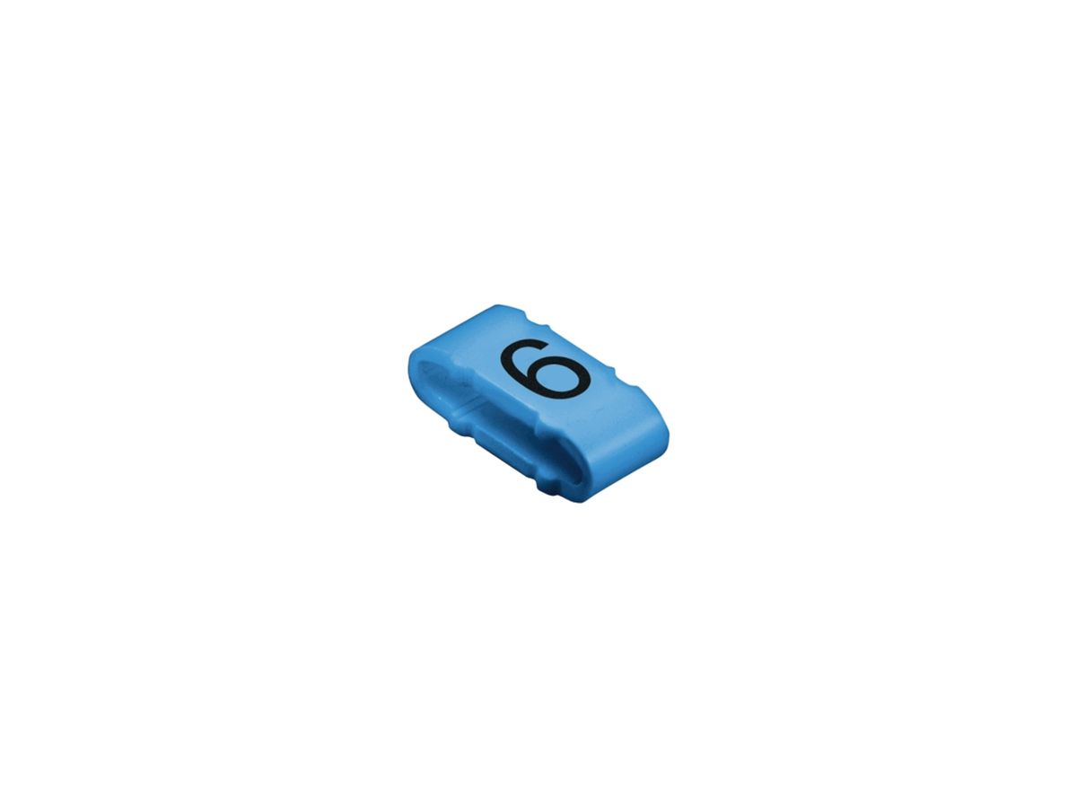 Kabelmarkierer Weidmüller CLI C MP für Ø10…317mm 4×11.3mm Aufdruck: 6, blau