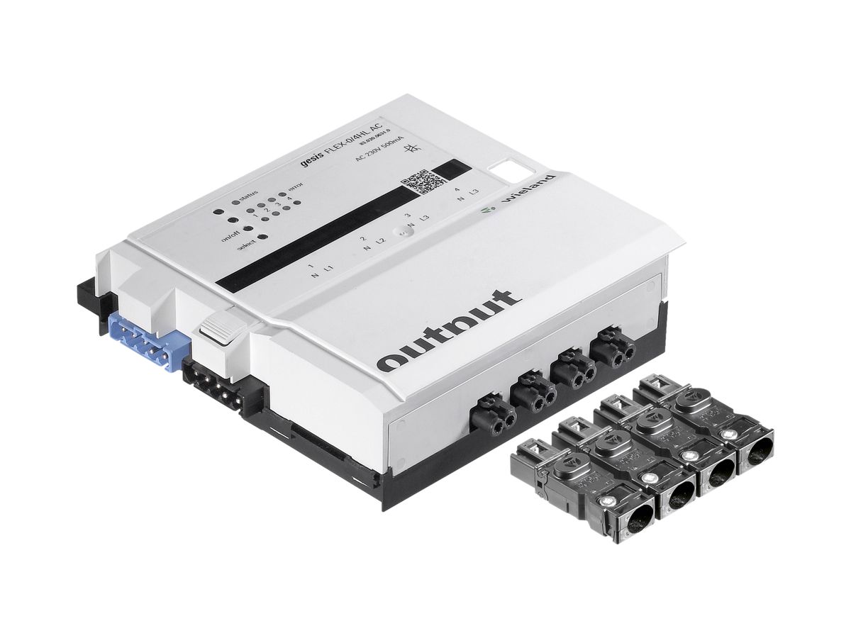 Erweiterungsmodul Wieland gesis, Halbleiterausgang 4-fach, Steckersatz