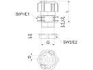 Kabelverschraubung Bettermann V-TEC TB25 teilbar M25 3×Ø7mm IP67 grau