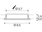 EB-LED-Downlight SLV DL 126, 12VDC 3W 150lm 3000K IP20 weiss