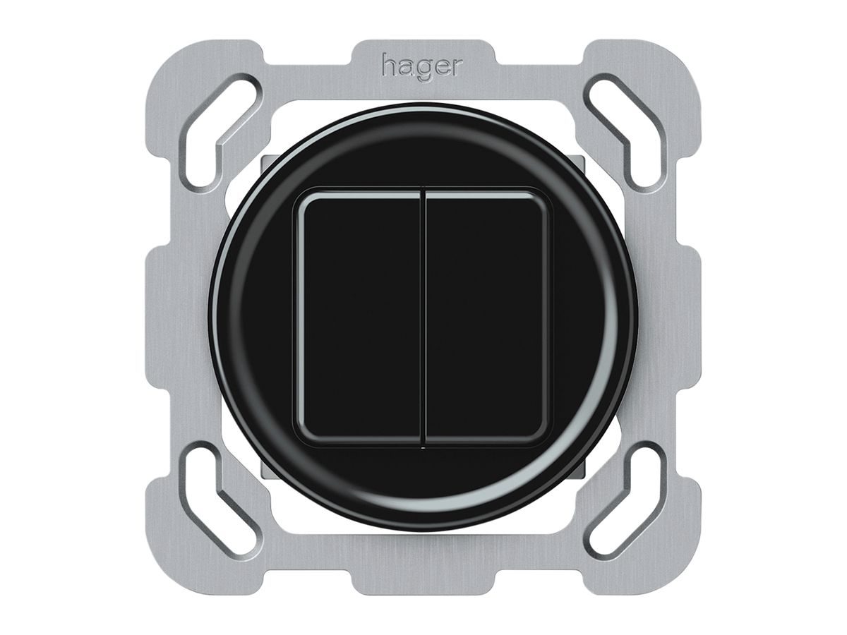 UP-Taster KNX origin 2×Tasten schwarz