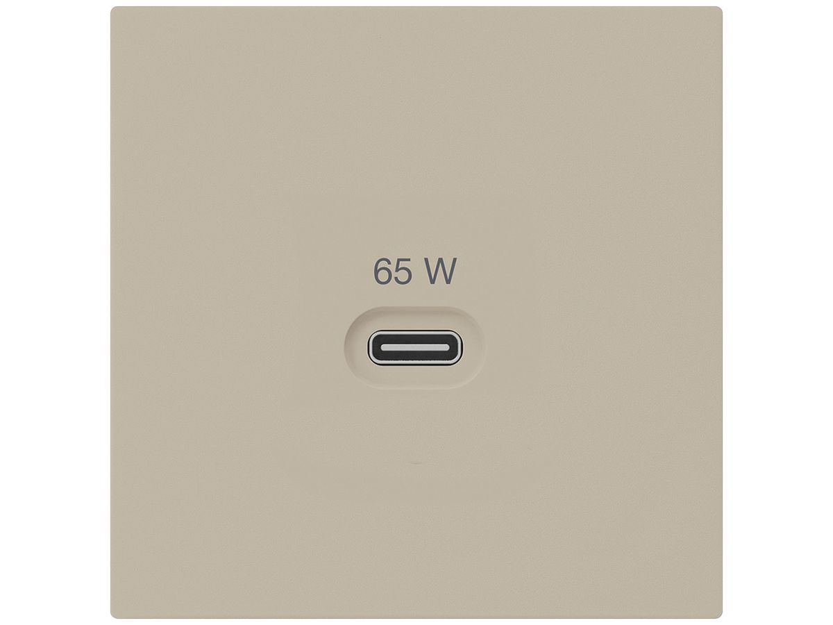 USB-Ladesteckdose Hager kallysto Typ C 65W 3250mA beige