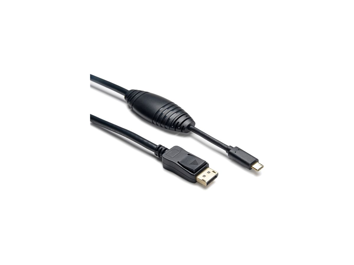 USB-C-DisplayPort-Kabel CeCoNet 4K 540MHz 21.6Gb/s 3m schwarz