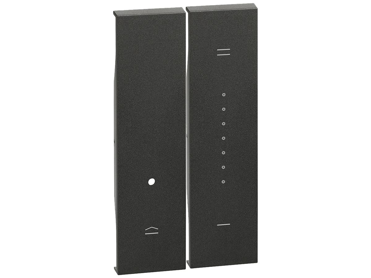 Tastenabdeckung Living Now 2 Module für Dimmer schwarz