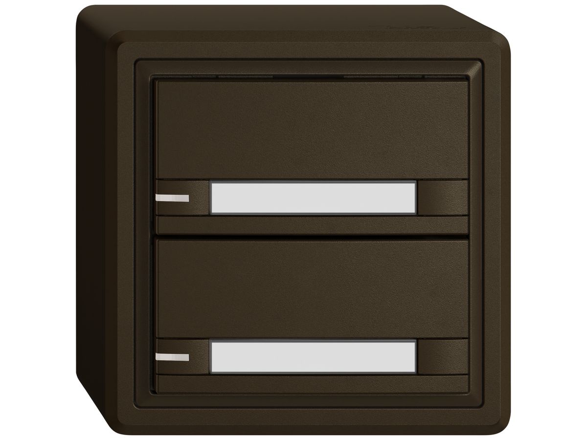 AP-KNX-Taster RGB EDIZIO.liv SNAPFIX® Temperaturfüh.RGB-LED Pap.2×T 2-Tbed.br