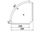 Deckel BET RBD 90° 300mm Stahl bandverzinkt