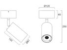 LED-Spot Sylvania Pixo Surface 27W 3150lm 927…940 Ø81×276mm weiss