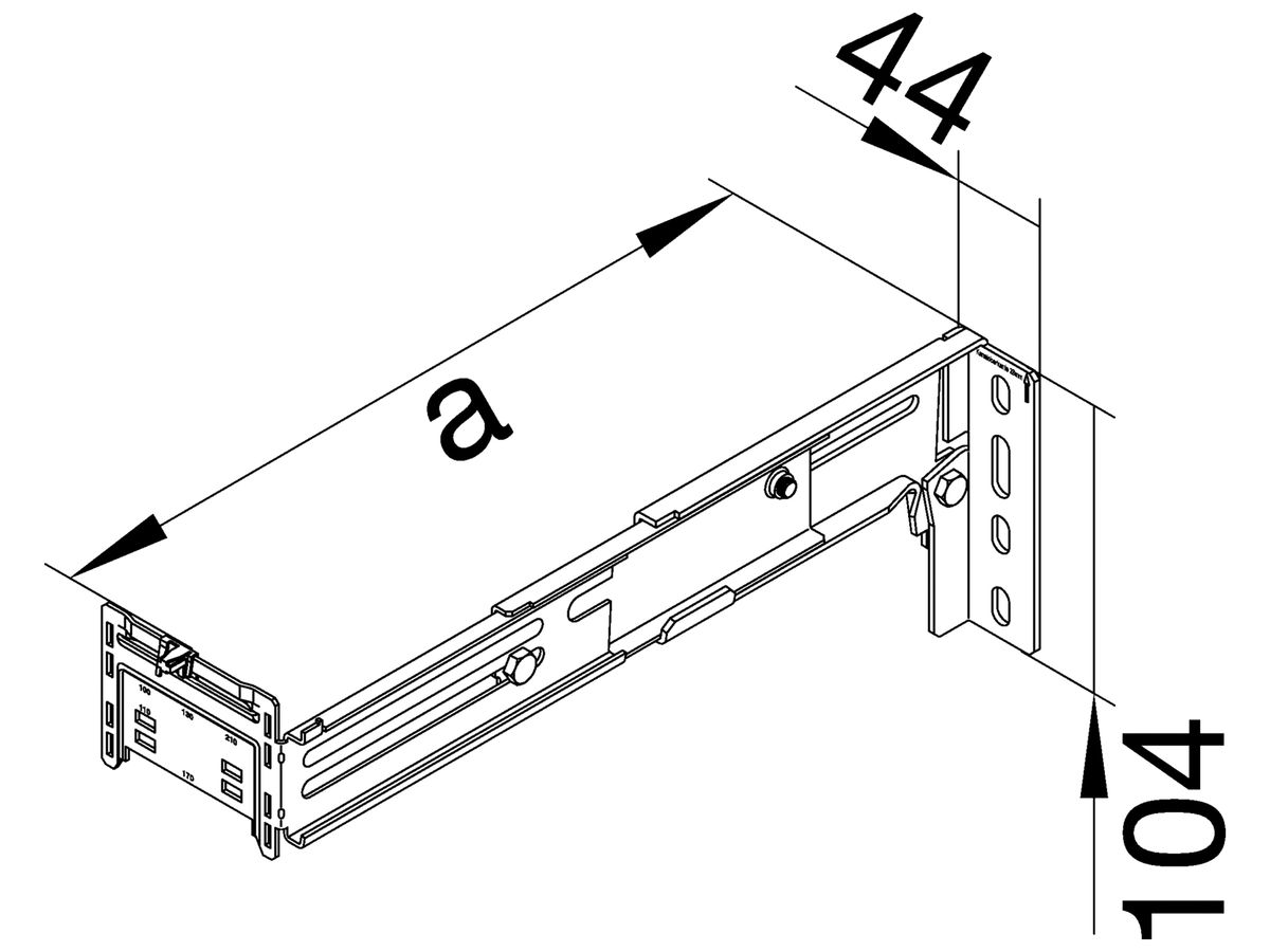 Konsole universell Wandabstand 195…460 tehalit G2263 verzinkt für BR/BRnetway