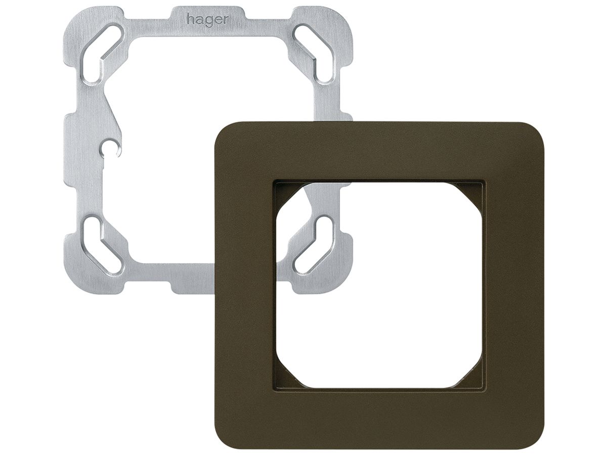 UP-Kopfzeile Hager kallysto.trend 1×1 94×94mm braun