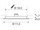 EB-LED-Deckenleuchte SLV SENSER12 ROUND 200mA 6W 470lm 3000K EB-Ø105mm ws