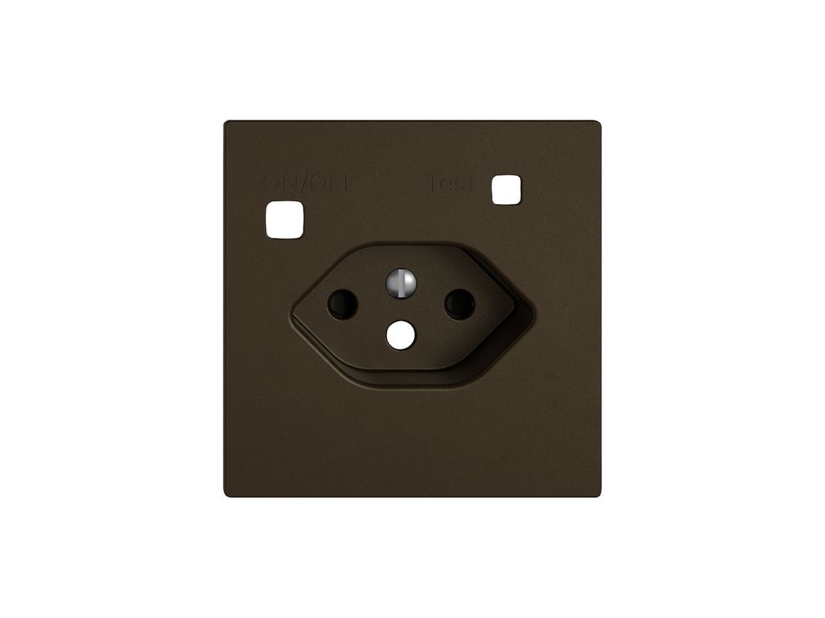 Montageset EDIZIO.liv SNAPFIX® f.Fehlerstrom-Schutzsteckdose Typ 13 Shutter br