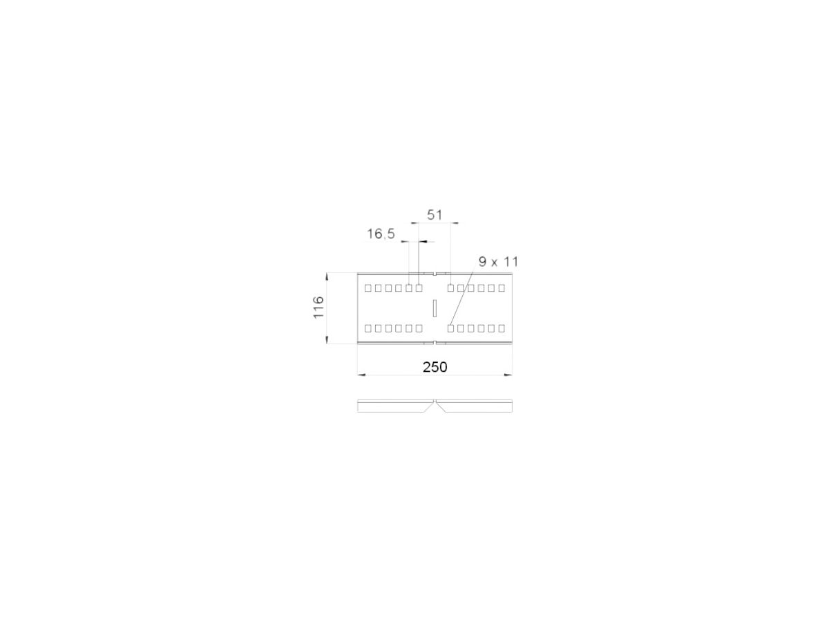 Winkelverbinder Bettermann 110mm A2 Stahl rostfrei für Kabelleiter