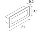 EB-LED-Wandleuchte SLV BRICK, 9W 950lm 3000K asymmetrisch IP65 Edelstahl