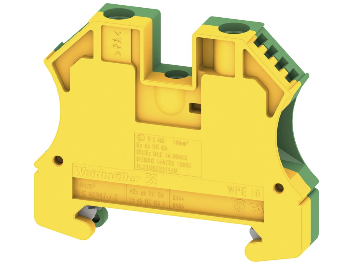 Schutzleiter-Reihenklemme 1.5…16mm² TH35/G32 grün/gelb