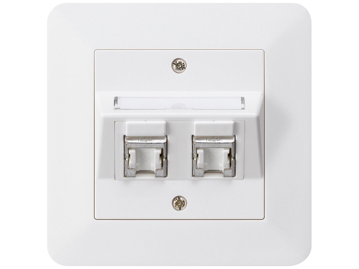 UP-Dose kallysto.trend C Kat.6 2RJ45/s weiss