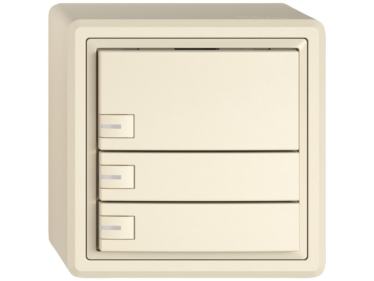 AP-KNX-Taster RGB EDIZIO.liv SNAPFIX® Temperaturfüh.RGB-LED 3×T 1-Tbed.cr