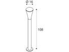 Stehleuchte SLV ALPA CONE 100, E27 24W IP55 grau