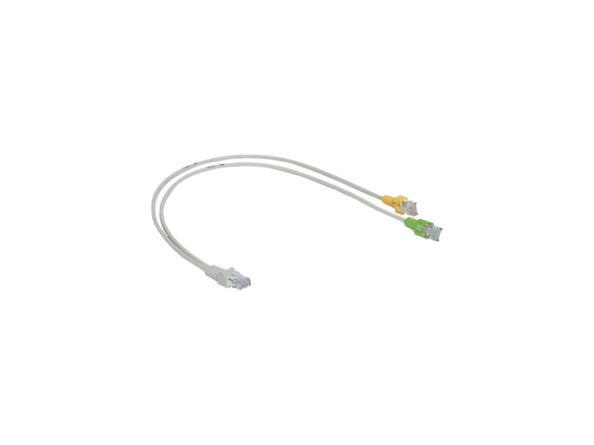Y-Anschlusskabel Ethernet/Tel. R&M 1×RJ45/2×RJ45 0.5m