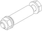 Befestigungsgarnitur Lanz M10×65mm verz. mit Distanzhülse