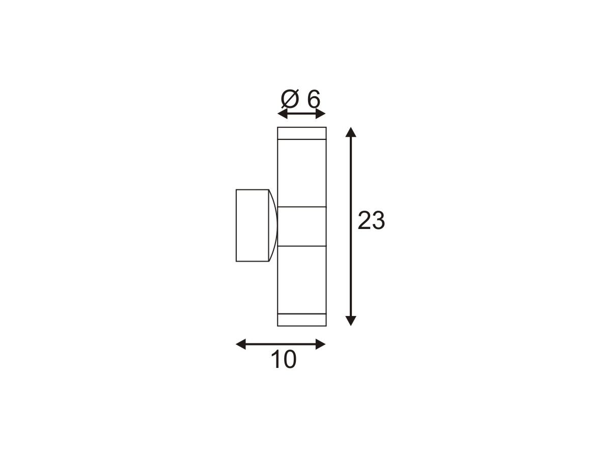 Wandleuchte SLV ASTINA OUT ESL, 2×GU10 11W IP44 weiss