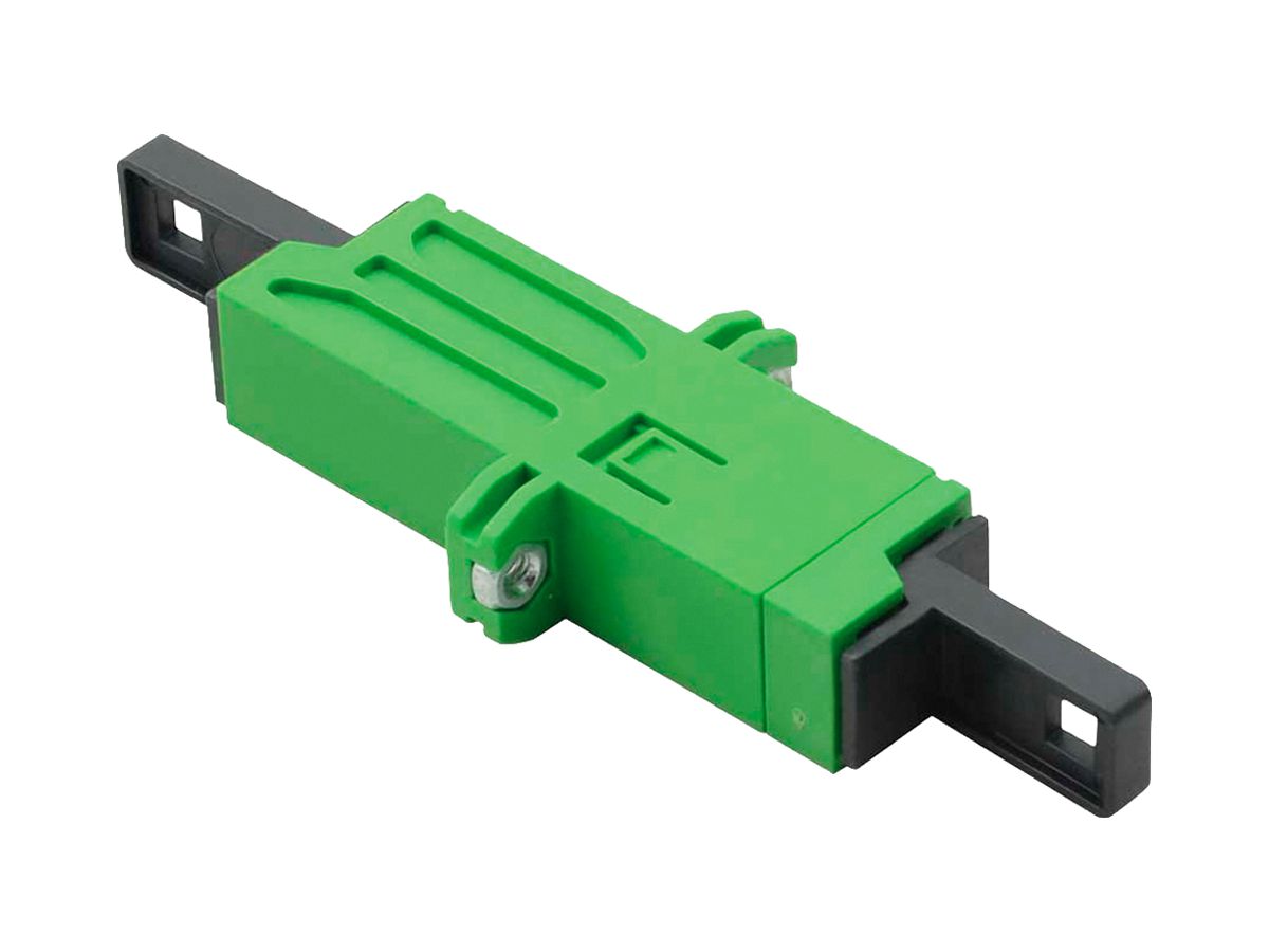 LWL-Kupplung ROLINE Singlemode E2000/E2000-compact APC Flansch grün