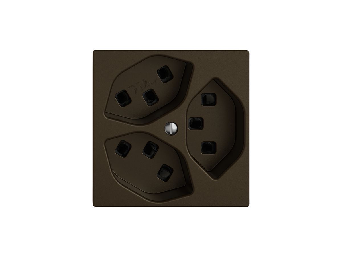 Steckdose EDIZIO.liv SNAPFIX® 3×T23 br