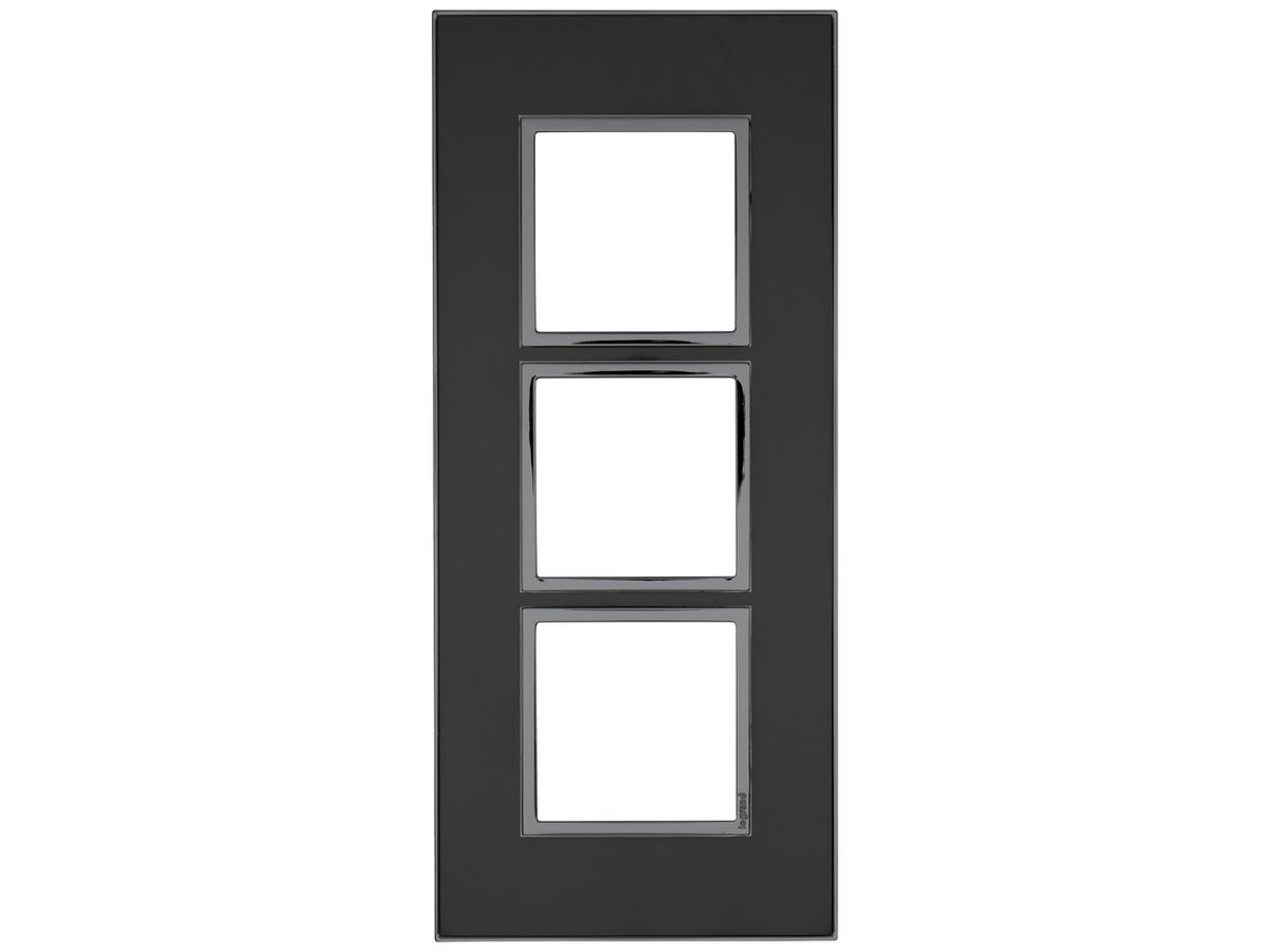 UP-Kopfzeile Legrand Arteor 3×1 vertikal 92×213mm Black reflective
