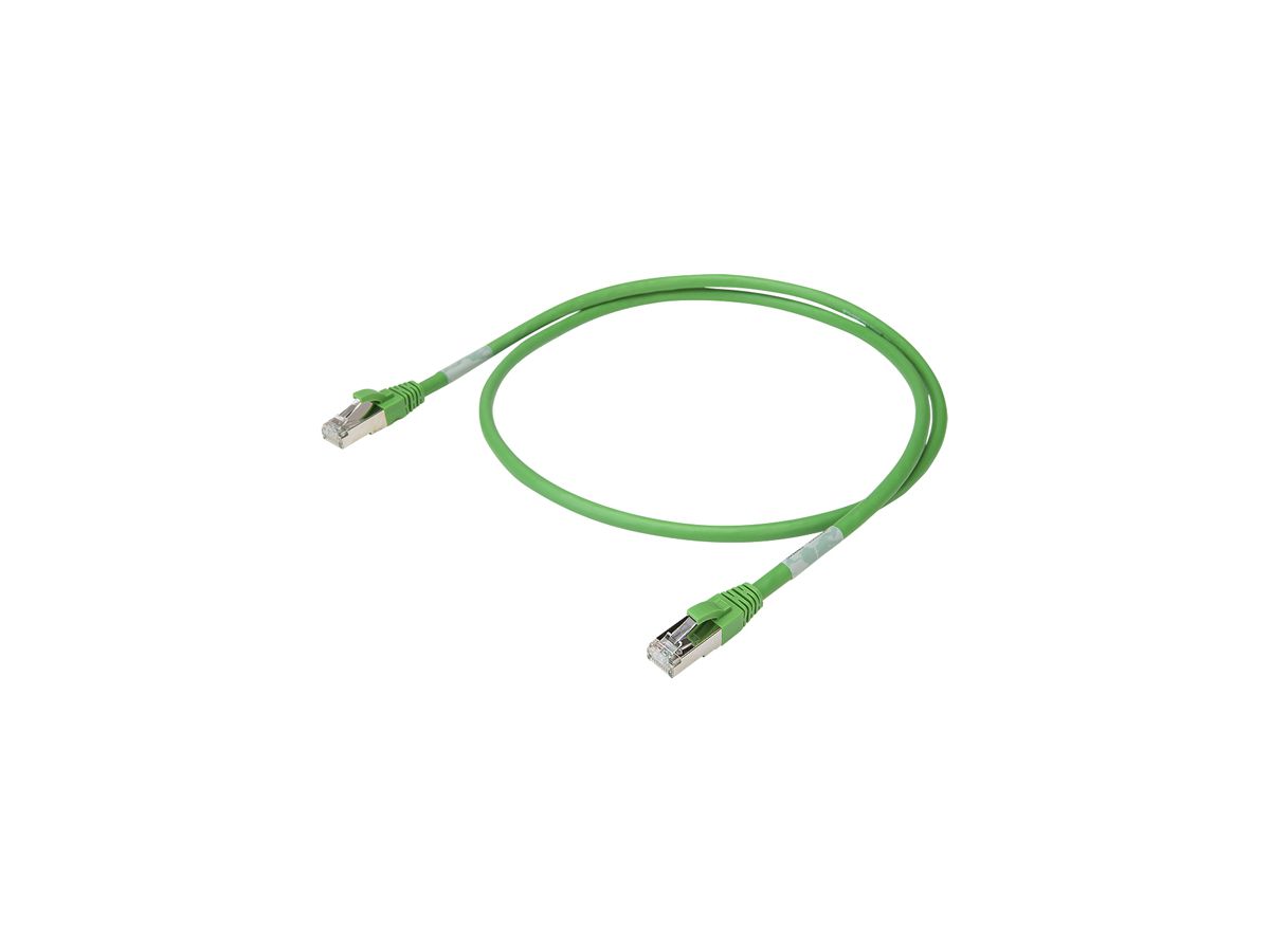 Patchkabel RJ45 WAGO 756-1250, Kat.6A S/FTP, LSZH, grün, 2m