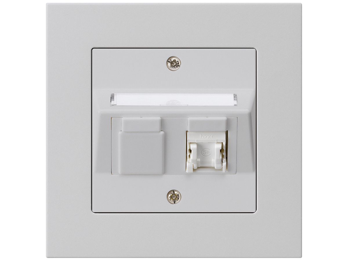 UP-Dose kallysto.pro C Kat.5e 1RJ45/u hellgrau
