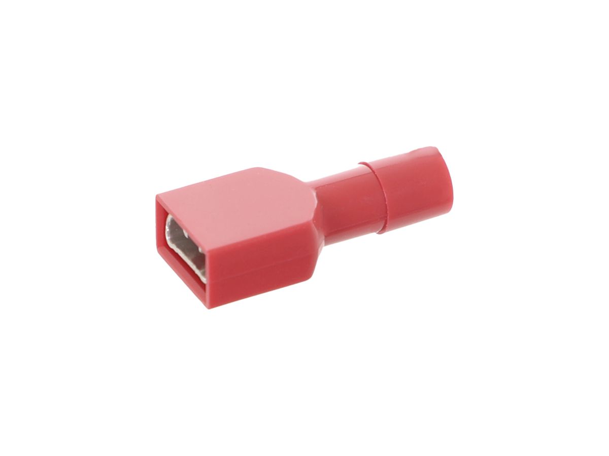 Steckhülse Ferratec vollisoliert PC 6.3×0.8mm 0.5…1mm² rot 100Stk