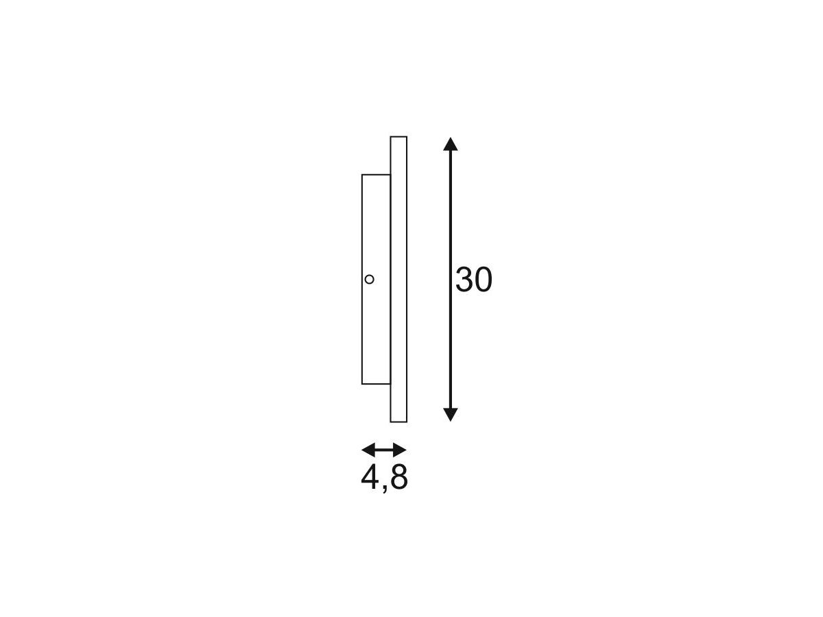 LED-Wandleuchte SLV PLASTRA SQUARE, 9W 400lm 3000K Gips IP20 weiss