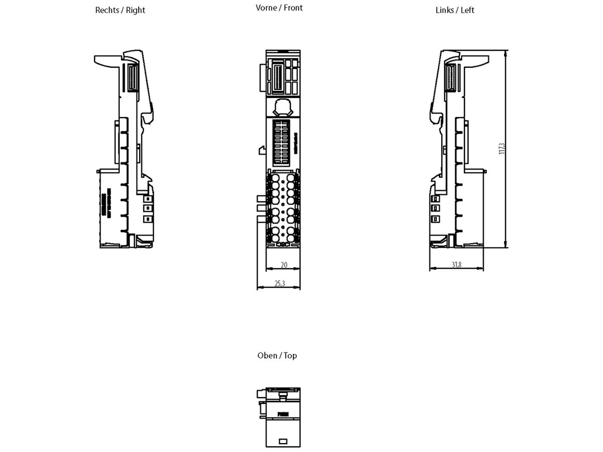 SPS-Basiseinheit Siemens SIMATIC ET200SP B1 BU20-P12+A0+4B, Push-In