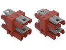 Verteilerblock WINSTA MIDI 770 3L 1 Stecker/3 Buchsen Cod.P rot