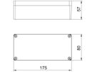 Leergehäuse BET Mx SGR 175×80×57mm Alu IP66 silbergrau