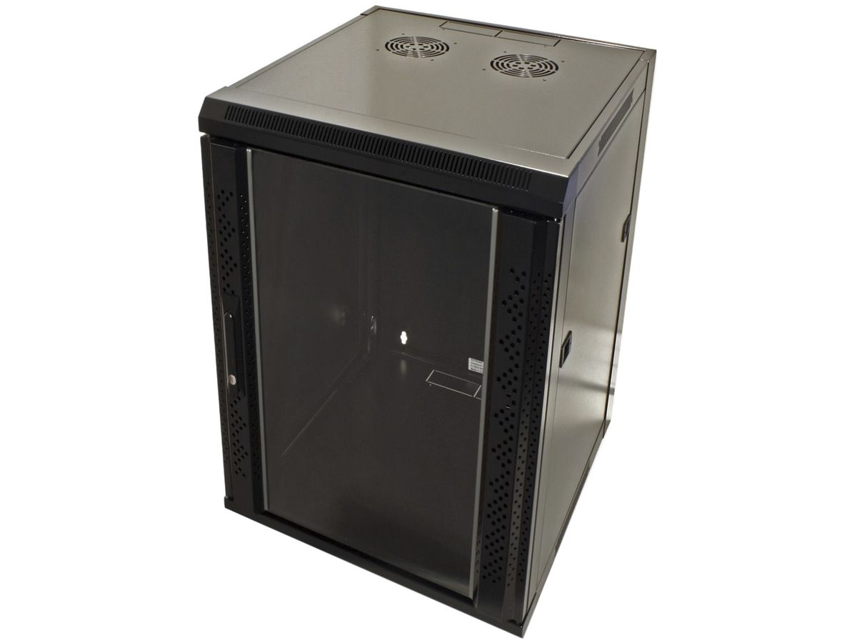 Wandgehäuse VALUE 18 HE (H×B×T) 910×570×450 mm, schwarz, RAL9005