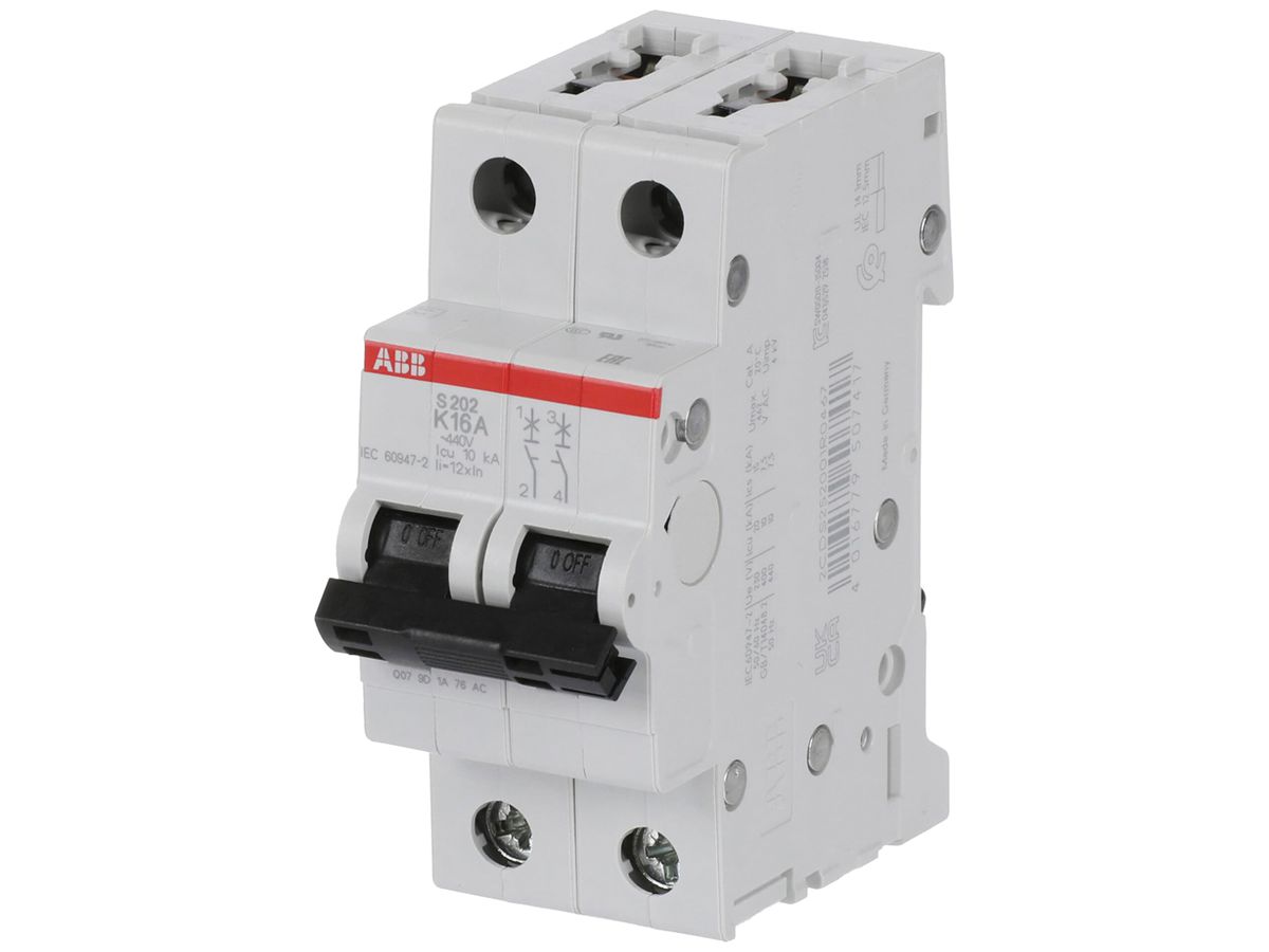 Leitungsschutzschalter ABB S202-K16 16A 6kA