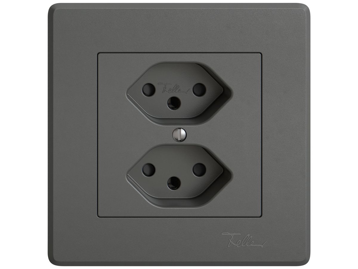 UP-Steckdose EDIZIO.liv SNAPFIX® 2×T13 mit Shutter dgu