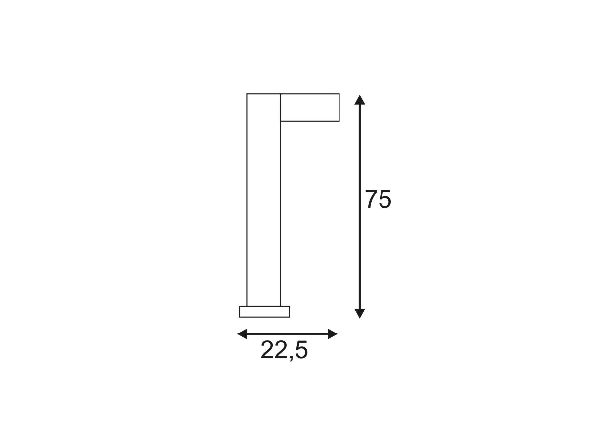 Stehleuchte SLV QUADRASYL, GX53 11W IP44 anthrazit