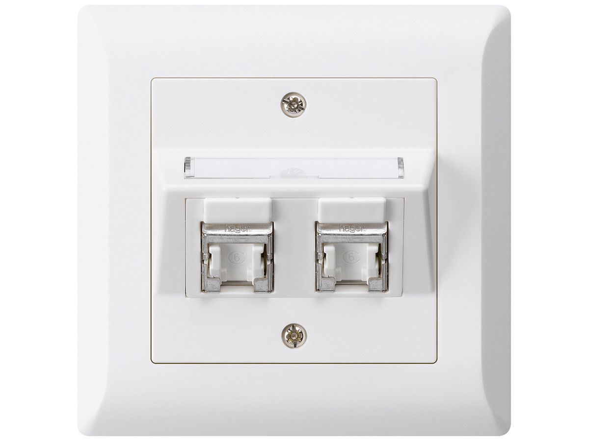 UP-Dose kallysto.line C Kat.6 2RJ45/s weiss