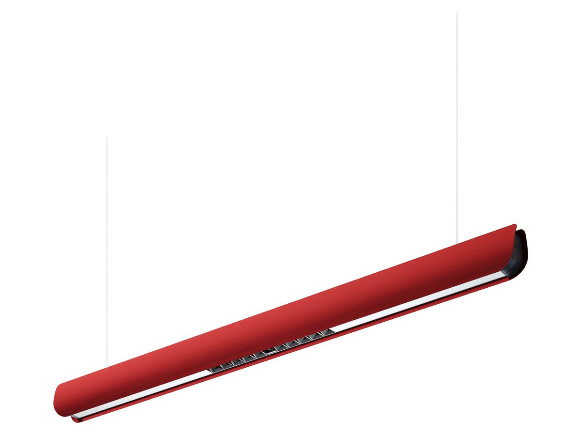 LED-Pendelleuchte DOTLUX RIVO 45W 3200lm 4000K 1-10V DIM 1280mm rot