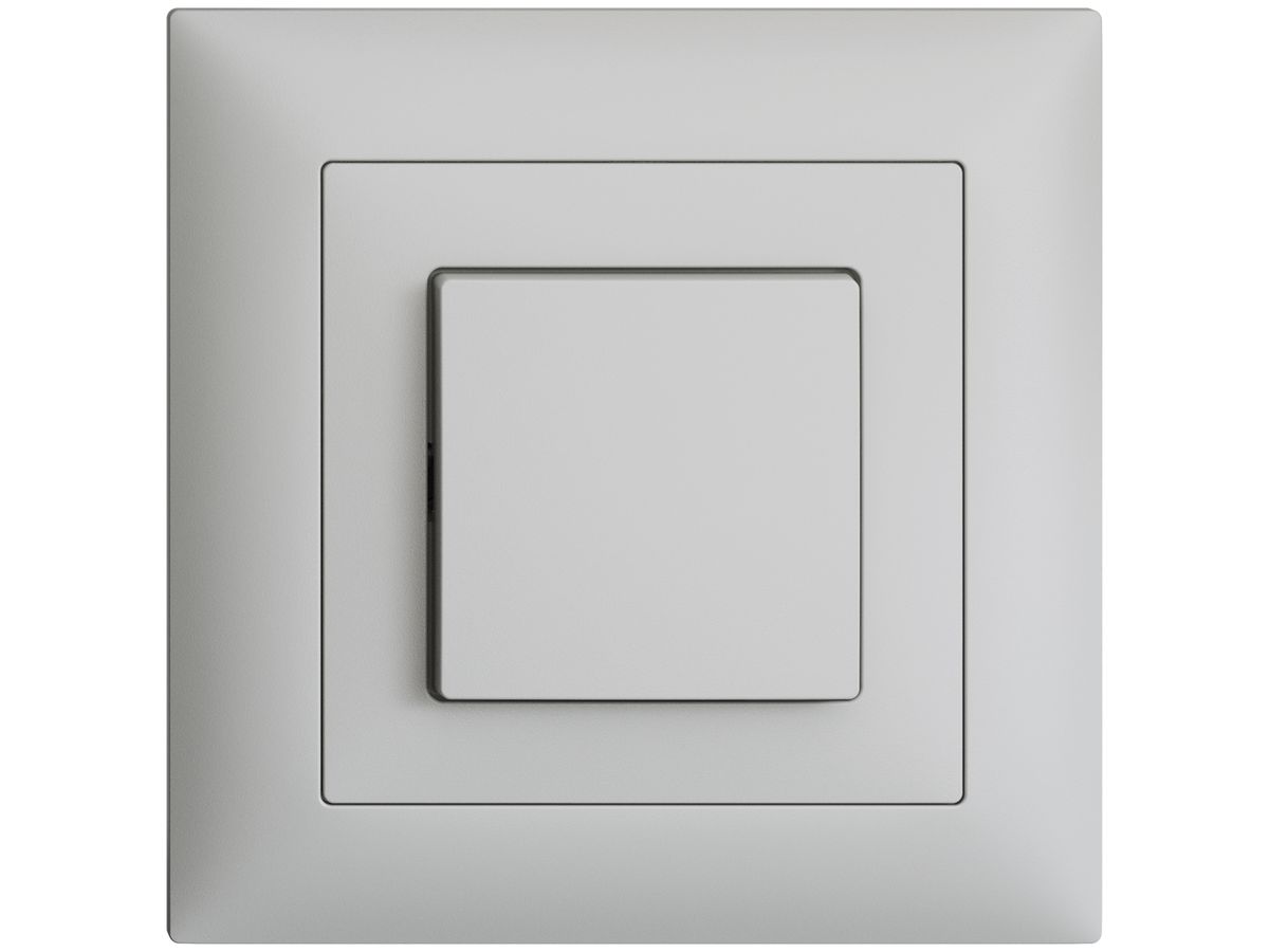 UP-Frontset EDIZIOdue hellgrau 88×88mm mit Seitenlinse