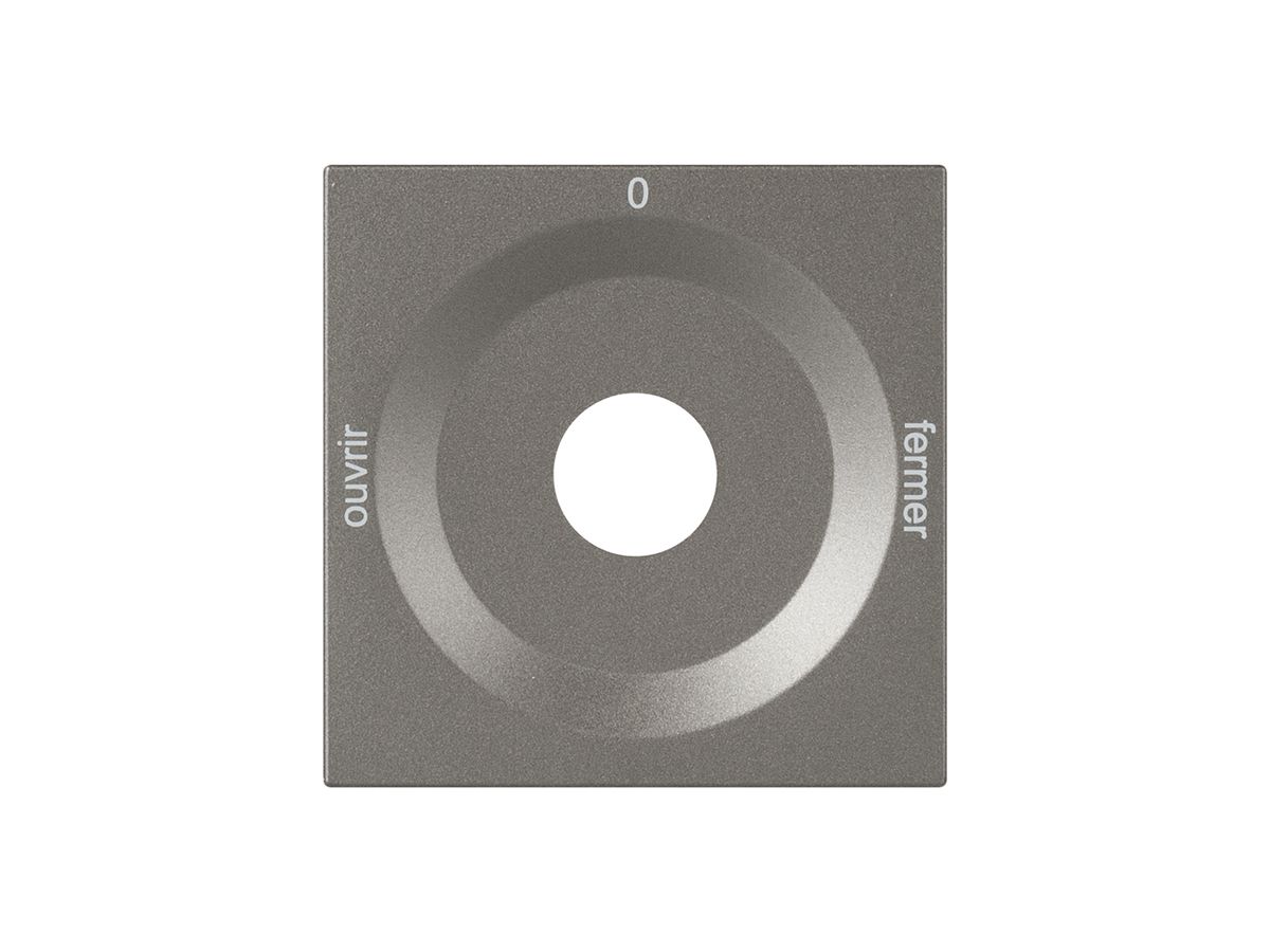 Frontplatte für Drehschalter magnesium OUVERT-0-FERME