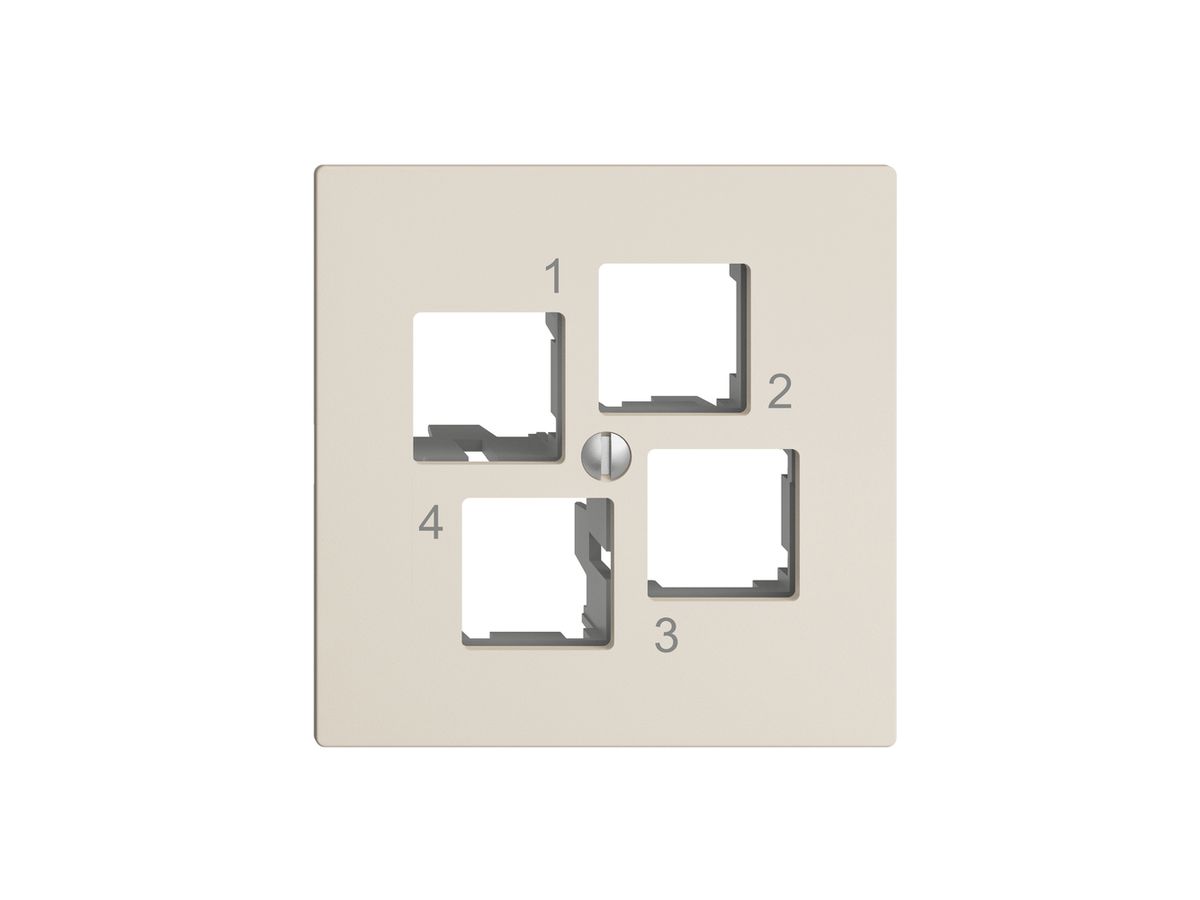 Montageset EDIZIOdue EASYNET S-One, für 4×RJ45, geradeauslass, crema