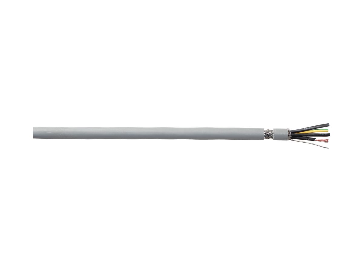 Steuerkabel abgeschirmt 4×6mm² nummeriert halogenfrei grau