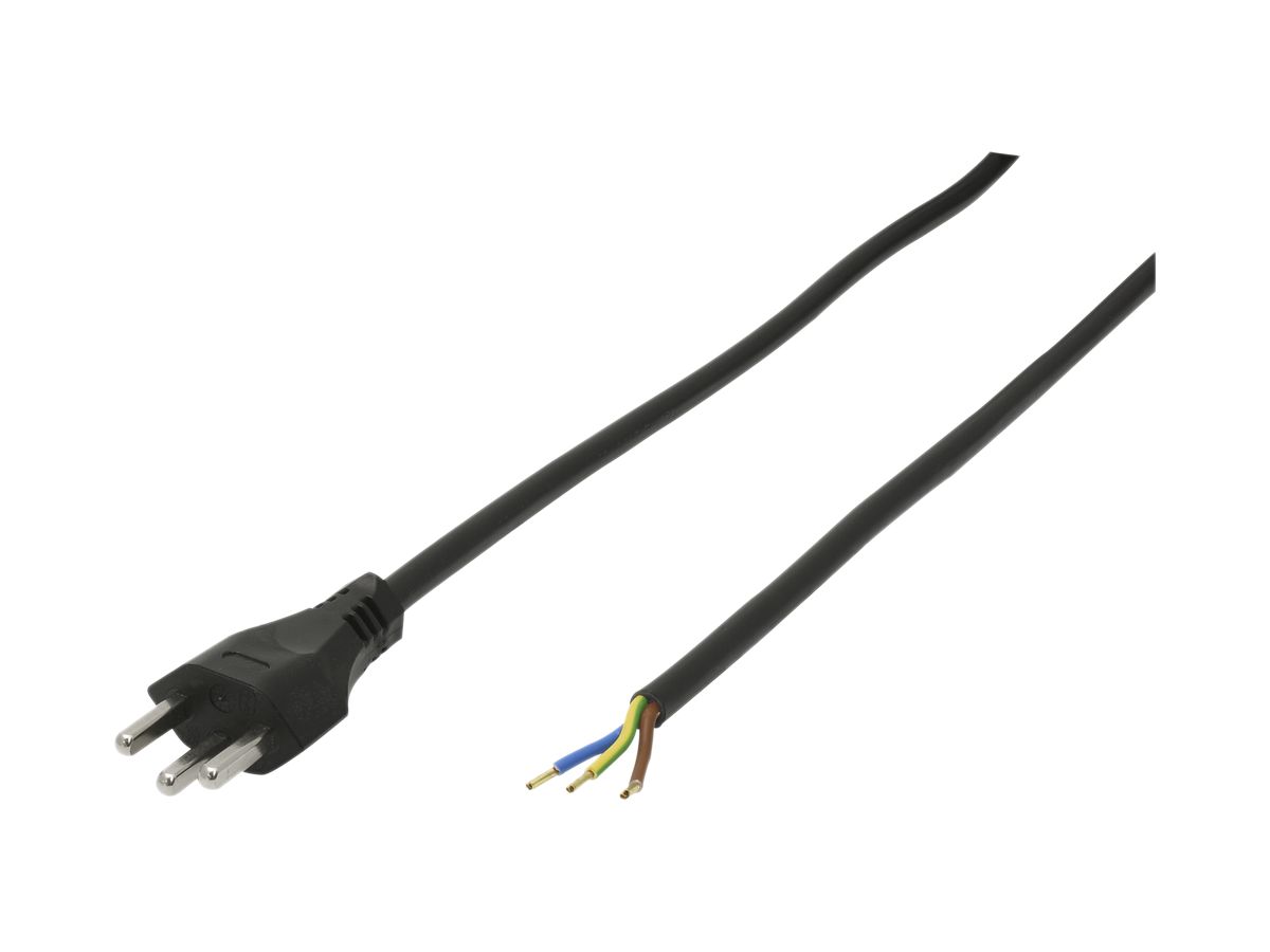 Netzkabel T23 Td 3×1.5mm² 5m mit Stecker T23 schwarz
