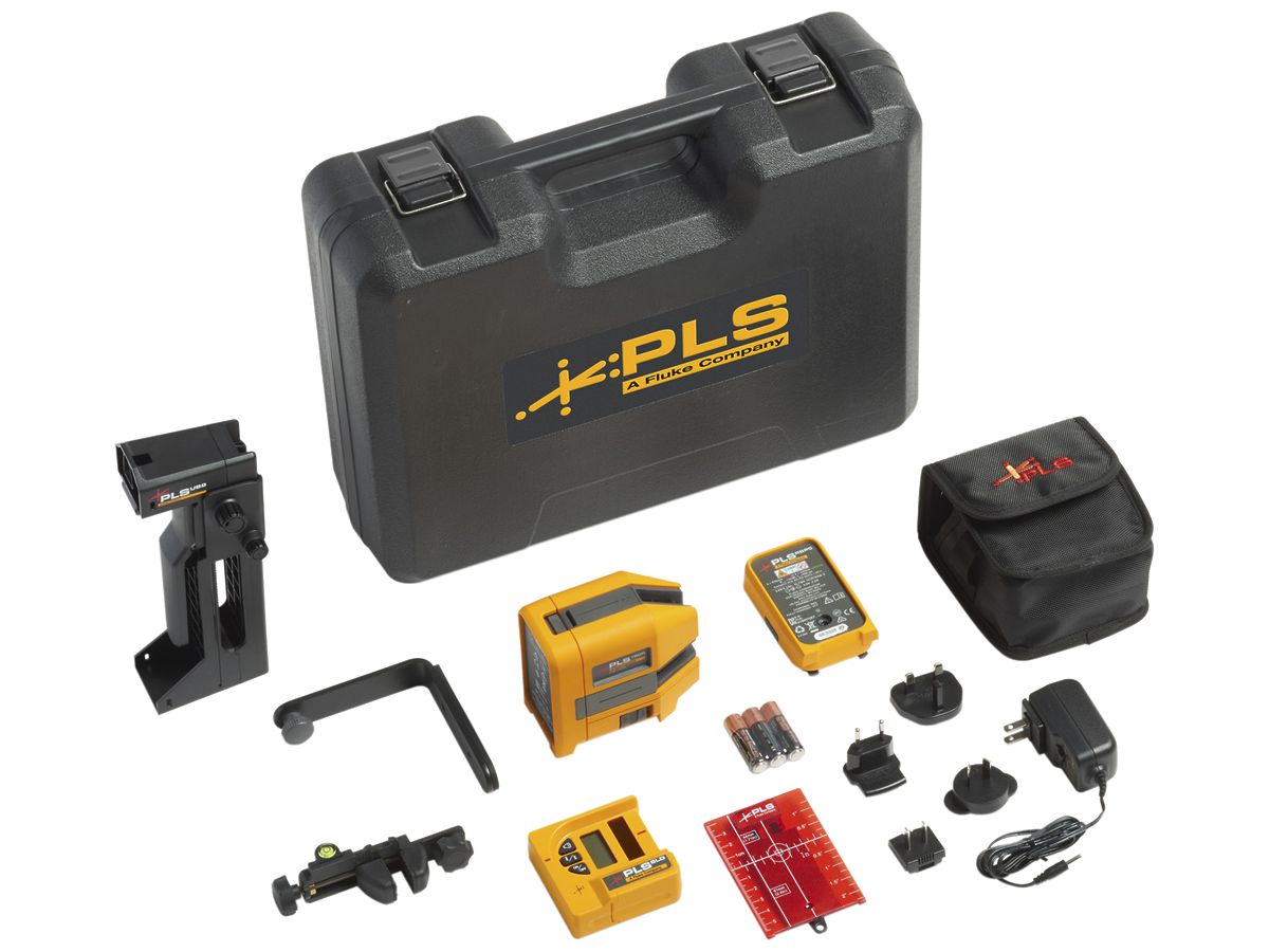 Kreuzlinien-Lasernivelliergerät Fluke-PLS 180R RBP SYS 15m ≥8h rot 635nm