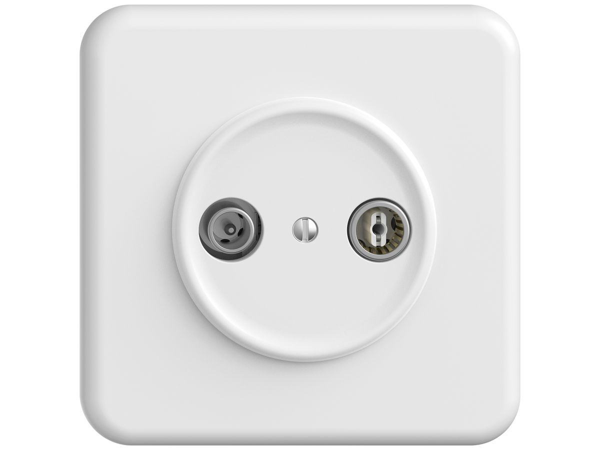 UP-Antennendose TV-R STANDARDdue SNAPFIX® Durchgangsdose 11dB ws