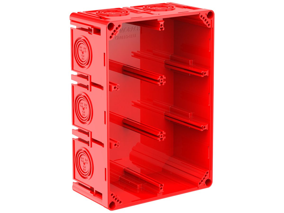 Einlasskasten CRALLO-LEU 198×138×73mm 3×2 Halogenfrei rot
