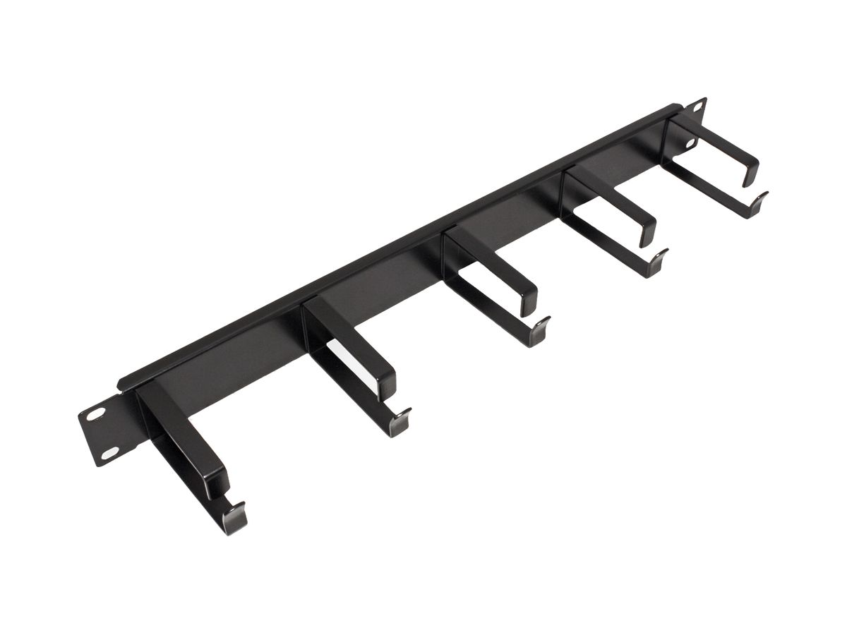 Rangierpanel 19" VALUE, 5× Kabelring Typ G 44×87mm 1HE St schwarz